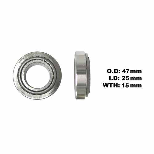 R。 Headstock Taper Bearing 25x47mm/T 15mm For Kawasaki KLR 600