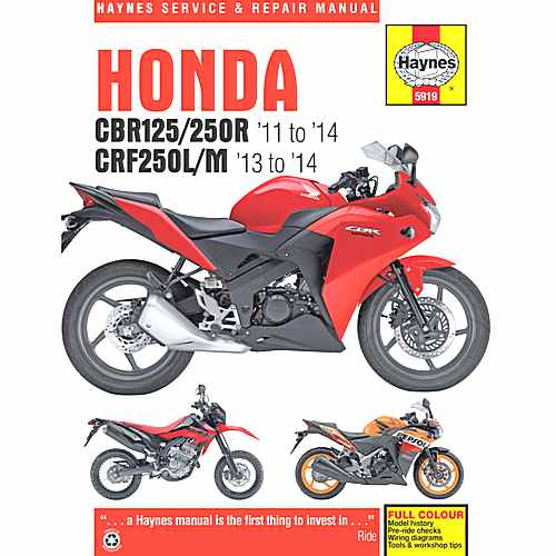 Haynes Repair Manual Honda Cbr125R/250R &Crf250L/M For Honda 702.52.13 Haynes Repair Manual Honda Cbr125R/250R &Crf250L/M For Honda 702.52.13
