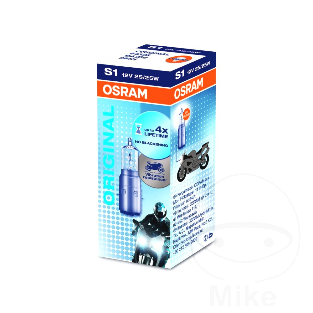 Bulb S1 12V 25/25W Ba20D Osram For Honda 706.01.23 Bulb S1 12V 25/25W Ba20D Osram For Honda 706.01.23