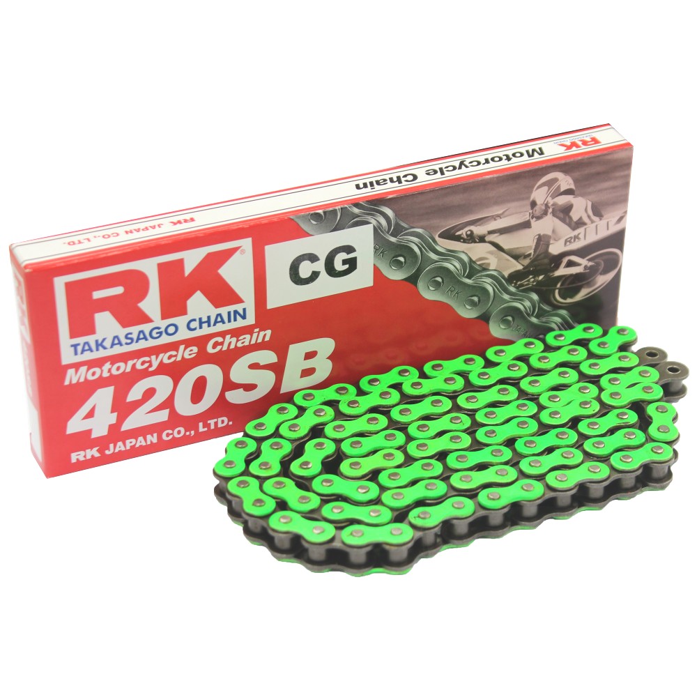 Rk Standard Chain Green 420Sb/126 Open Chain With Spring Link For Rieju 725.03.67 Rk Standard Chain Green 420Sb/126 Open Chain With Spring Link For Rieju 725.03.67