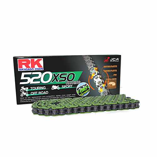Rk X-Ring Chain Green 520Xso/110 Open Chain With Rivet Link For KTM 794.01.74 Rk X-Ring Chain Green 520Xso/110 Open Chain With Rivet Link For KTM 794.01.74