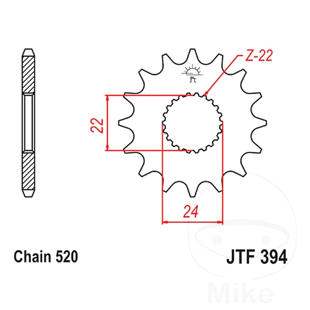 JT Front Sprocket 17T 520 Pitch CAN-AM DS 450 X-mx International 2012-2013 