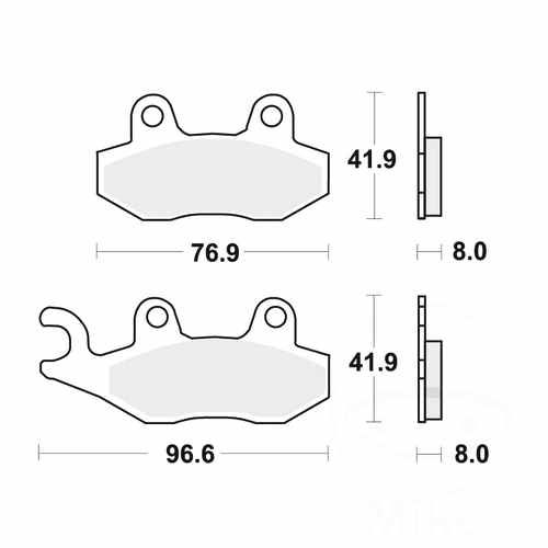 Brake Pads Sintered TRW For CAN AM Commander 1000 2011