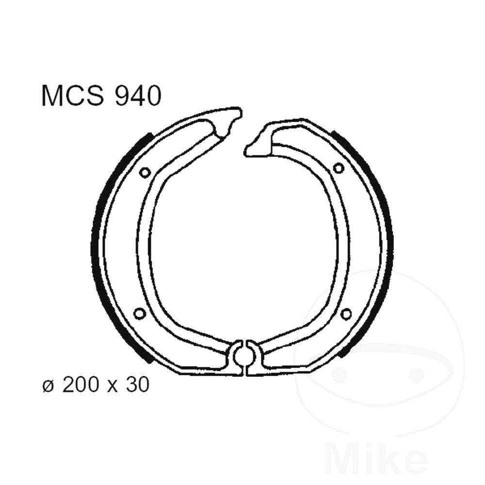 Brake Shoes Exc Springs TRW For BMW 786.06.12 Brake Shoes Exc Springs TRW For BMW 786.06.12