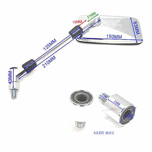 Mirror Chrome Jmp Right Hand For Suzuki 713.17.09 Mirror Chrome Jmp Right Hand For Suzuki 713.17.09