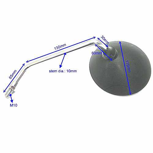 Mirror Black Jmp Left Hand For Yamaha 713.92.64 Mirror Black Jmp Left Hand For Yamaha 713.92.64