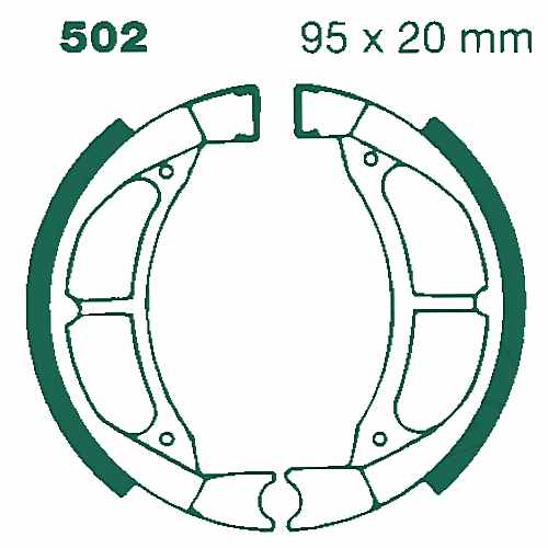 Brake Shoes Rear With Springs EBC For Yamaha 732.22.66 Brake Shoes Rear With Springs EBC For Yamaha 732.22.66