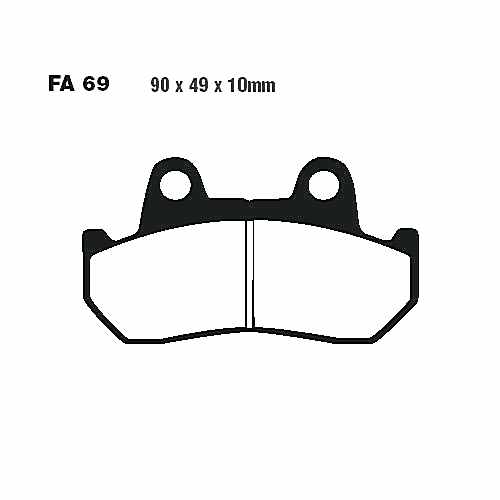 Brake Pads Sintered Hh EBC For Honda 732.85.37 Brake Pads Sintered Hh EBC For Honda 732.85.37